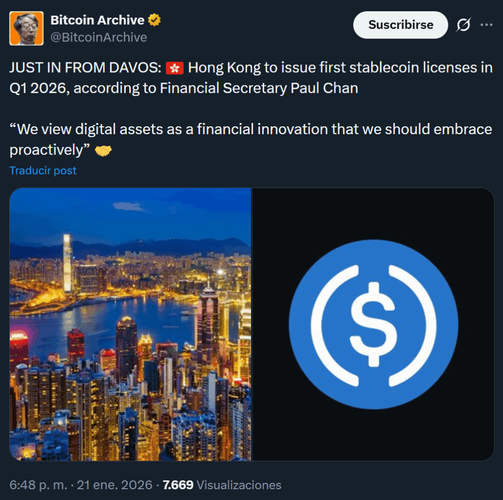 Hong Kong to issue its first stablecoin licenses in Q1 2026