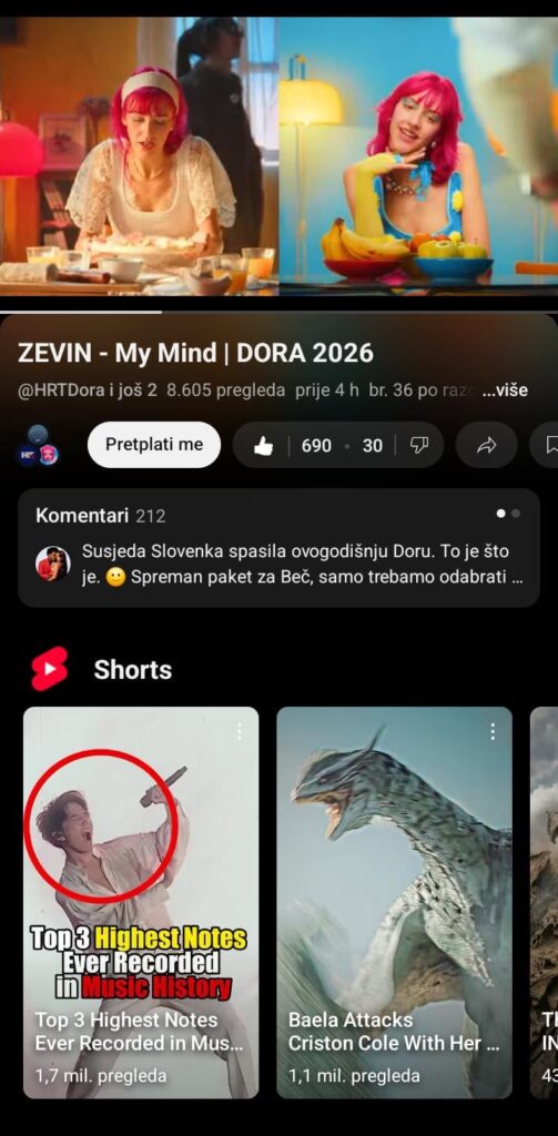 The Slovenian will probably represent Croatia at Eurovision