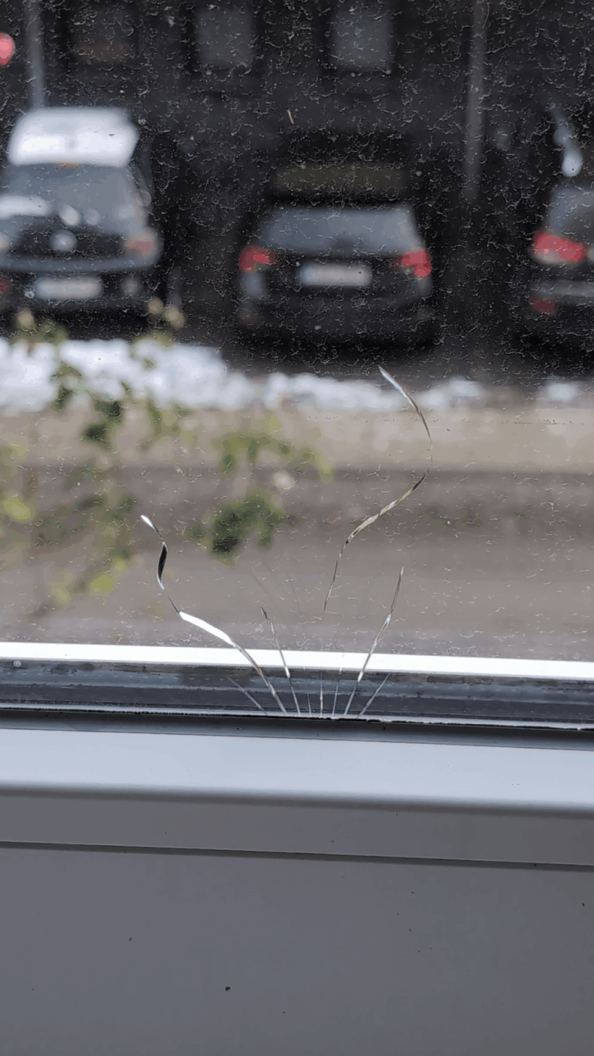 Crack in the window. How should I proceed?