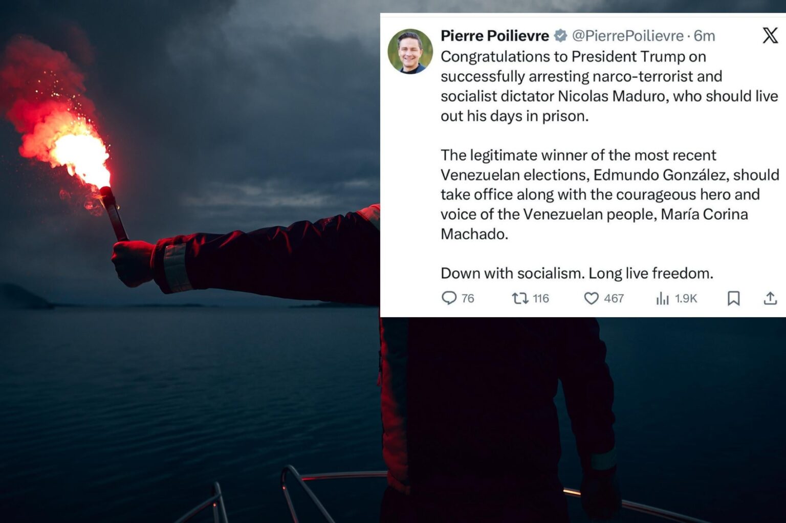 Poilievre lights emergency flares to beg Trump to invade Canada