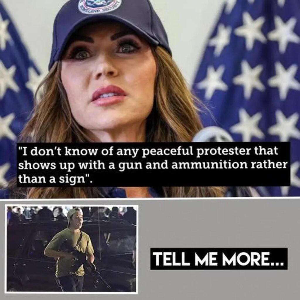 Guys, guys… wait, Kristi Noem has something to say