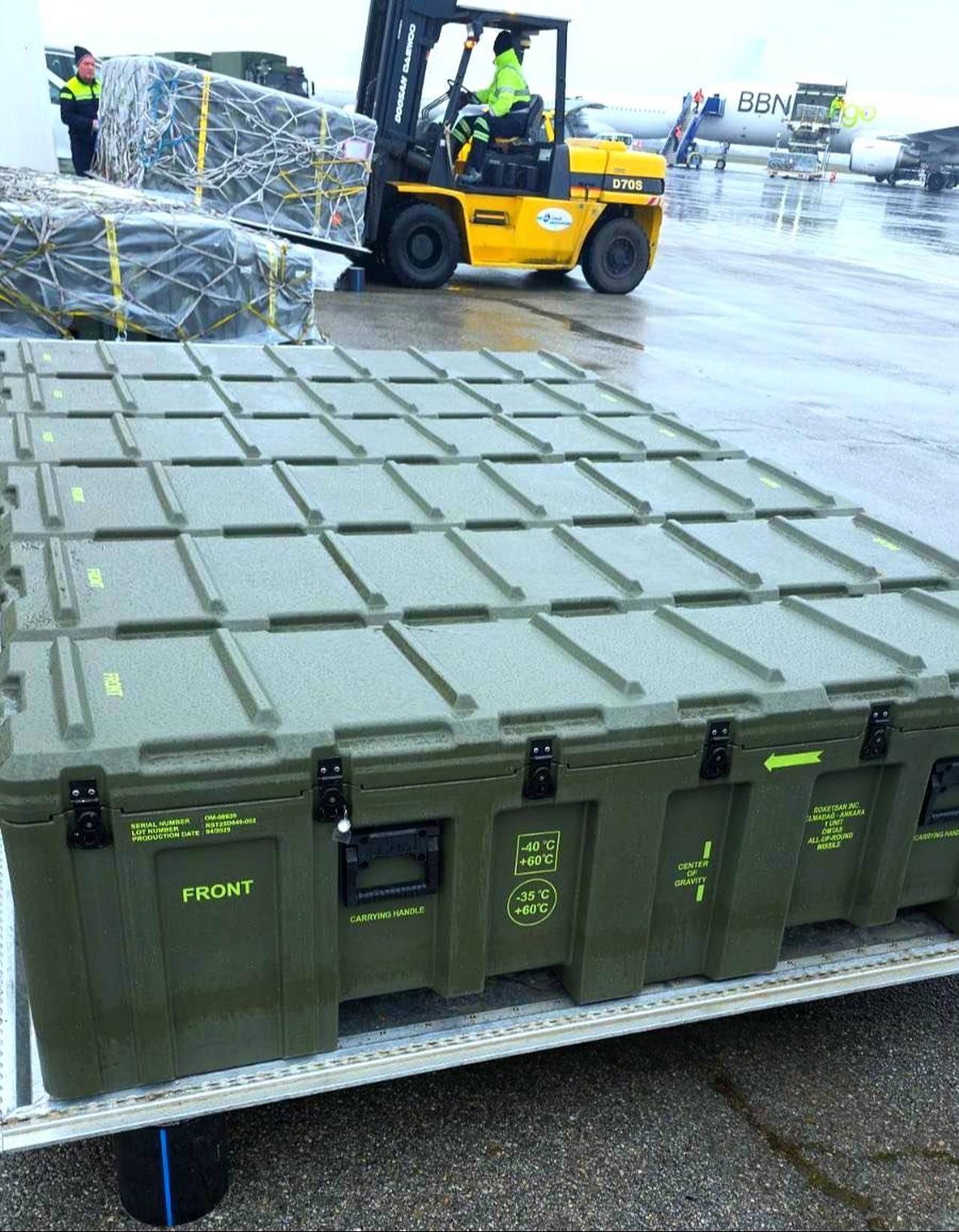 Images taken during the delivery of Roketsan's Medium-Range Anti-Tank Weapon System (OMTAS) to Kosovo. (Photo via Facebook/@ejup.maqedonci1)