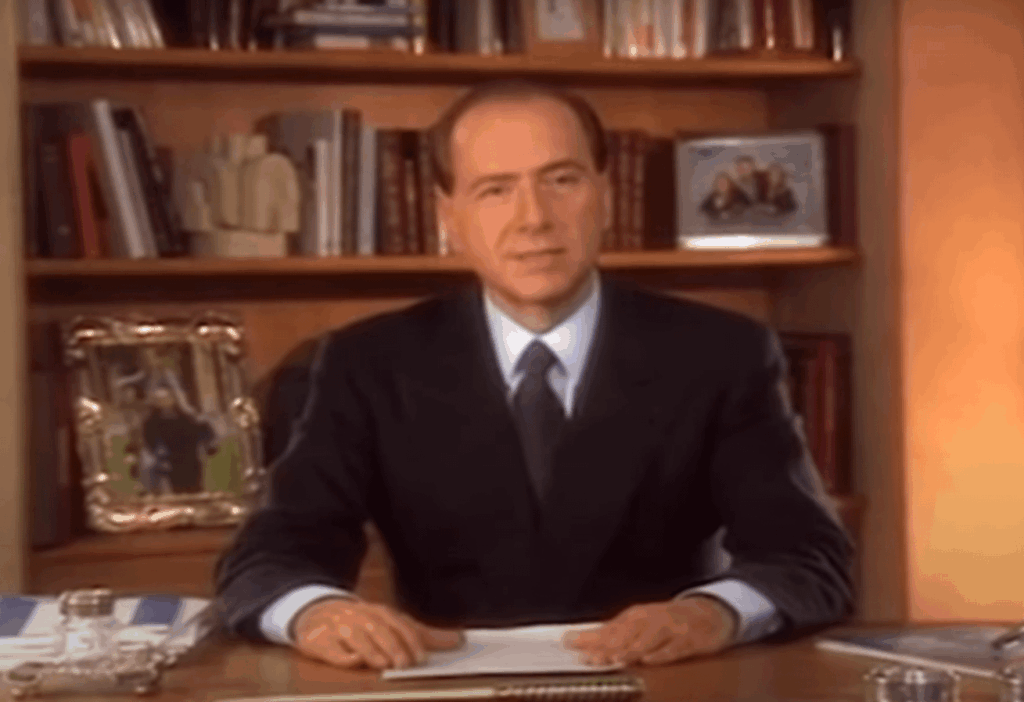 32 years ago Berlusconi's "take to the field". With a nine-minute message sent to all Italian television stations, Silvio Berlusconi announces his entry into politics, marking a turning point in the history of Italian politics.