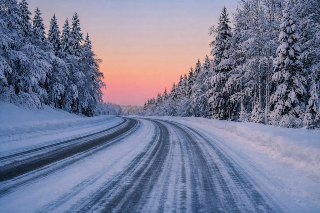 Should I drive according to lane markings or tyre tracks in winter? Should I drive according to lane markings or tyre tracks in winter?