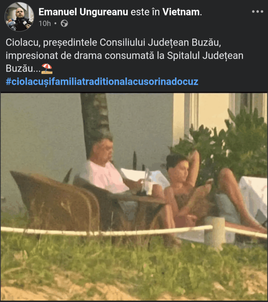 Everyone is on vacation including Ciolacu and Sorina Docuz