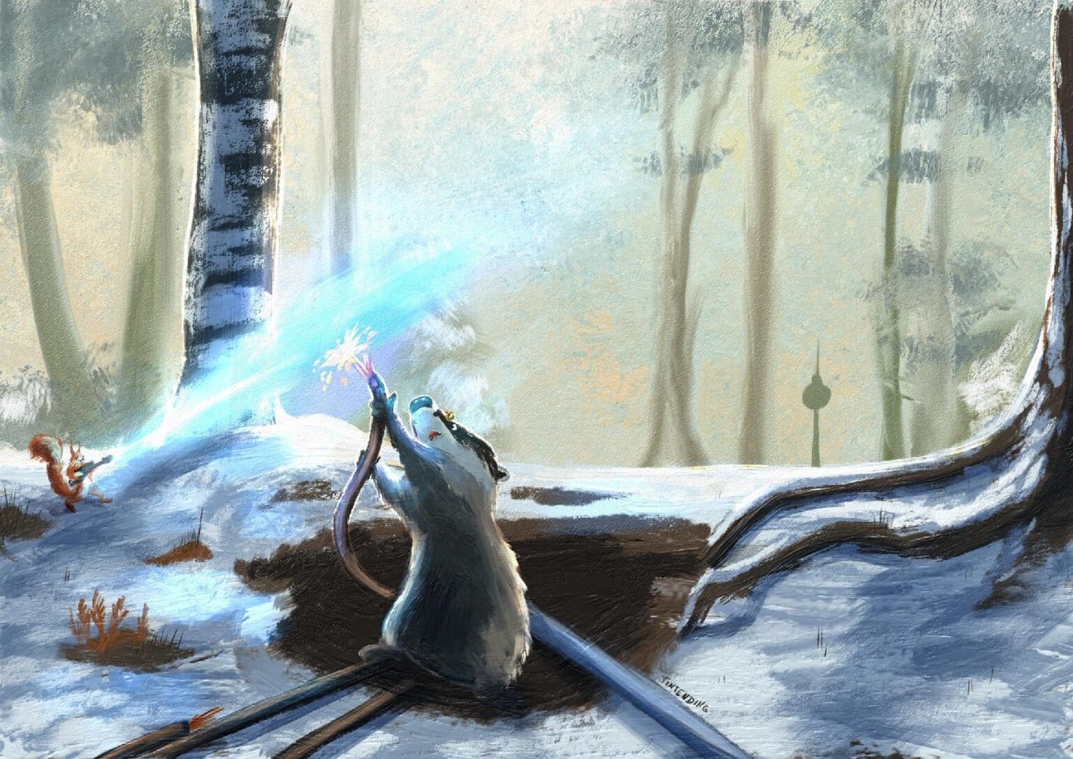 Donnersdachs substation is still welding the last lines together. Welcome back, Berlin!