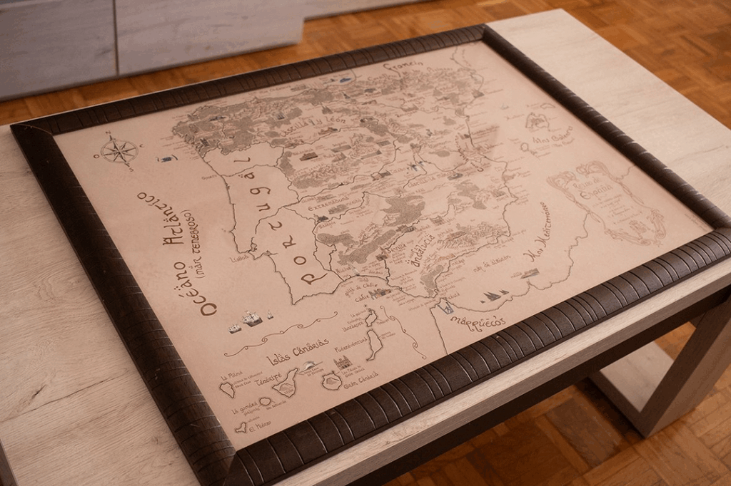 Map of Spain in Tolkien style