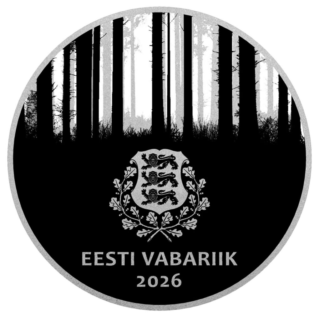 Avers: Estonia's central bank has approved the design of a silver collector coin dedicated to the Forest Brothers, who resisted Soviet occupation in Estonia after the Second World War. The winning design by artist Kaupo Kangro will be released in 2026.
