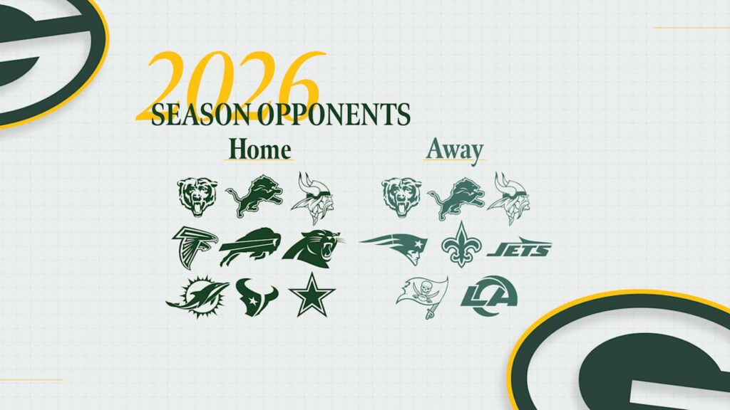 Green Bay Packers’ 2026 opponents determined Green Bay Packers’ 2026 opponents determined