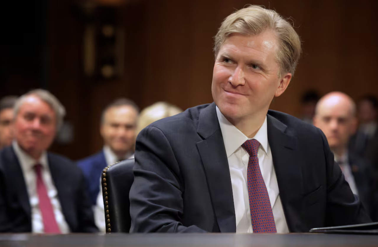 Elbridge Colby, under secretary of defense for policy, speaks at a Senate Armed Services Committee hearing at the US Capitol in Washington on March 3, 2025. (Getty Images)