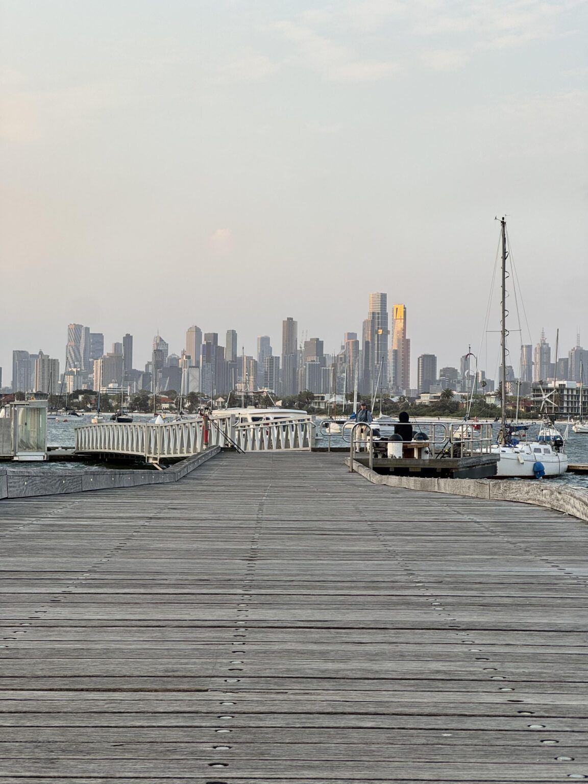 Smoke clearing now - from St Kilda