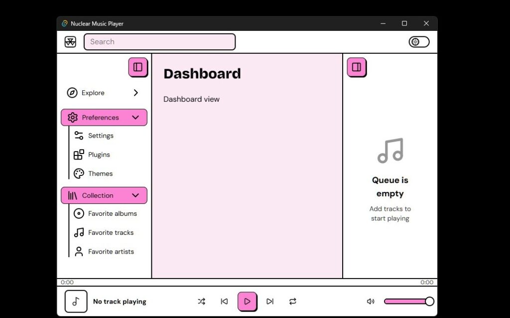 Nuclear Music Player lets you search and play music from the best free sources