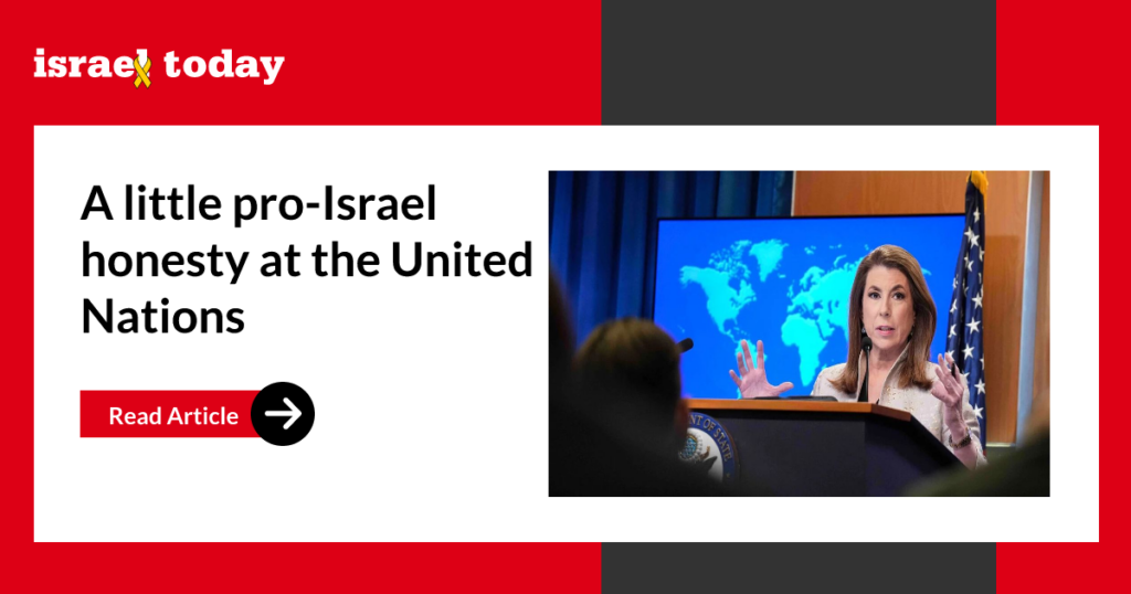 A little pro-Israel honesty at the United Nations