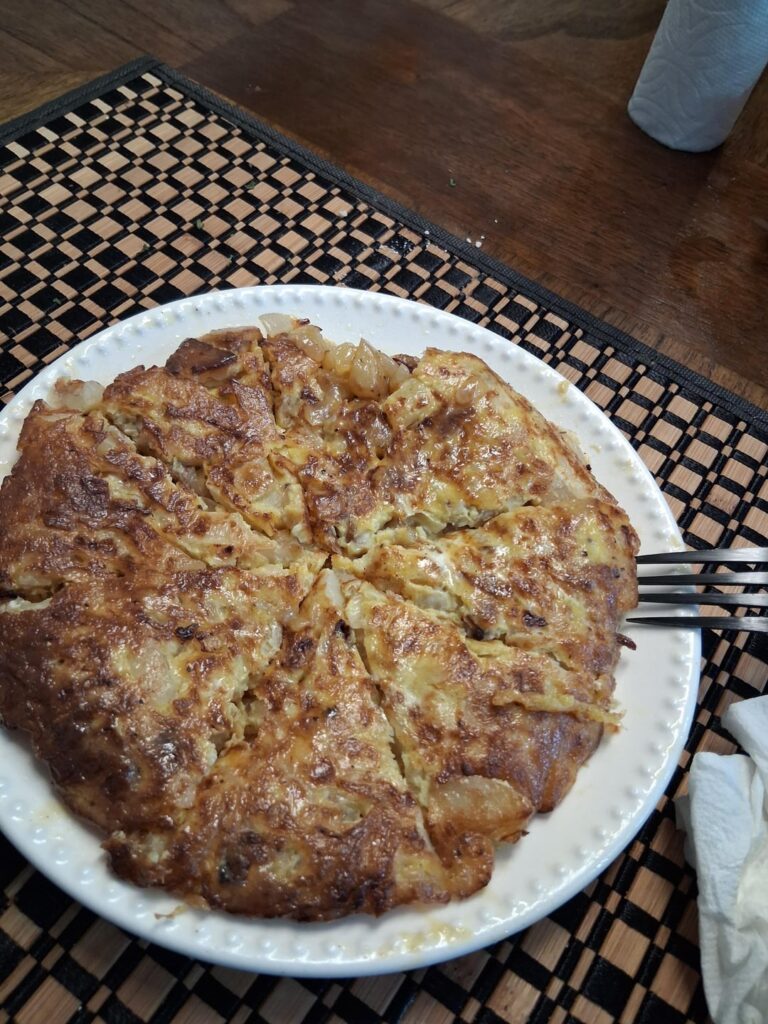 Trying to make the potato omelette second attempt