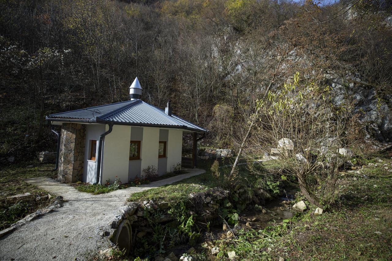 A view of the mosque, considered among the smallest in the country, with a total area of just 16 square meters located in the village of Pojske near the city of Zenica, Bosnia and Herzegovina, Jan. 1, 2026. (AA Photo)