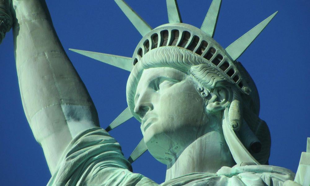 Immigration police unbolt the Statue of Liberty and deport it to France