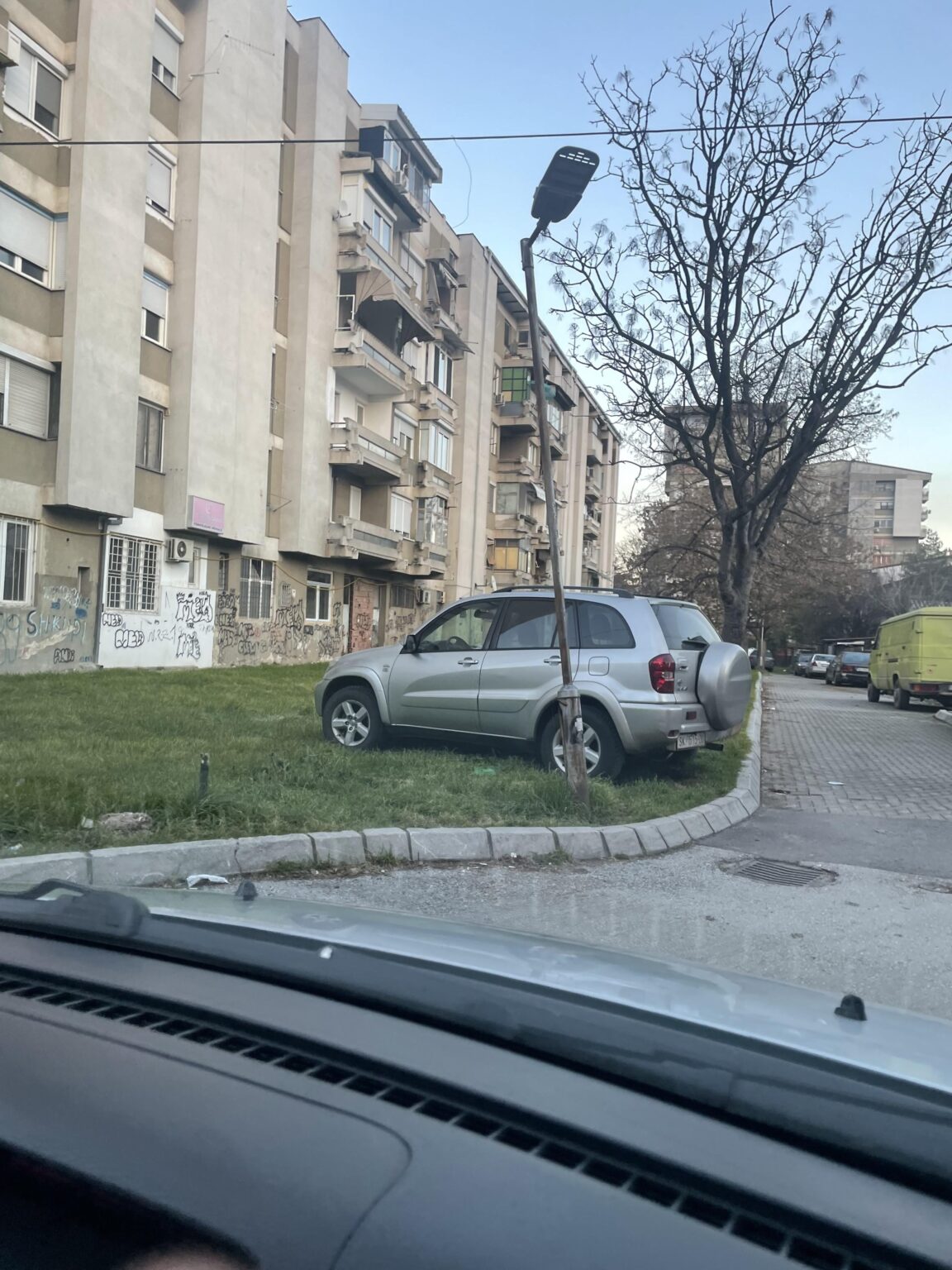 Not a safe city, from home so that you don't have to jump out