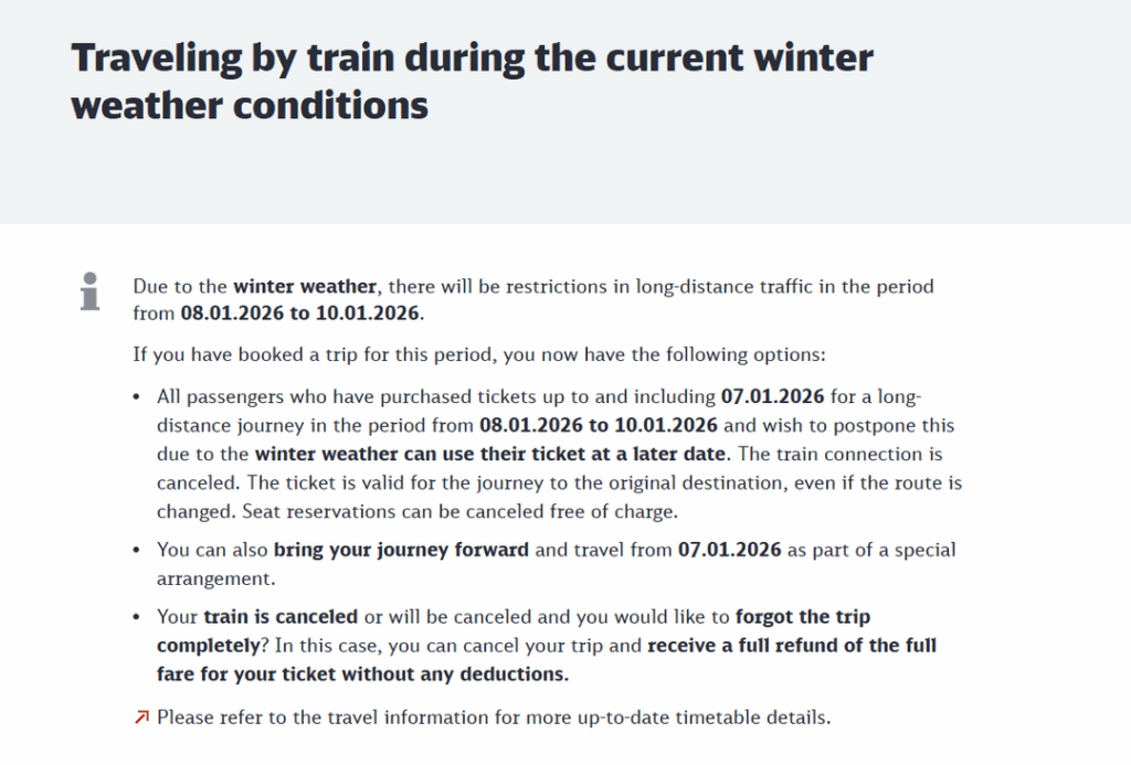 Help with DB Ticket – Winter Weather Change Help with DB Ticket - Winter Weather Change