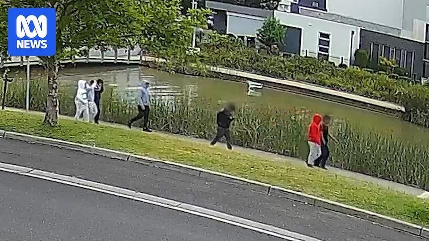 Police search for teenagers after machete attack in Caroline Springs park in Melbourne's west