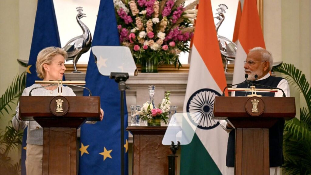EU and India announce 'mother of all deals' representing 25% of global GDP.
