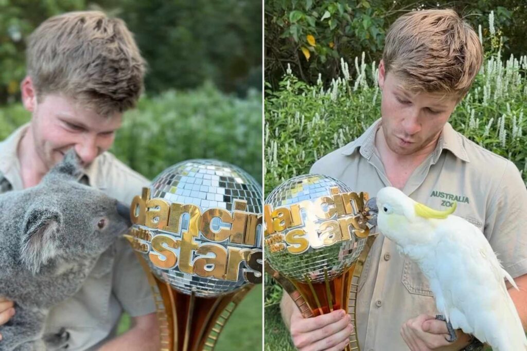 Robert Irwin Brings His Mirrorball Trophy Home to Australia and Introduces It to Zoo Animals