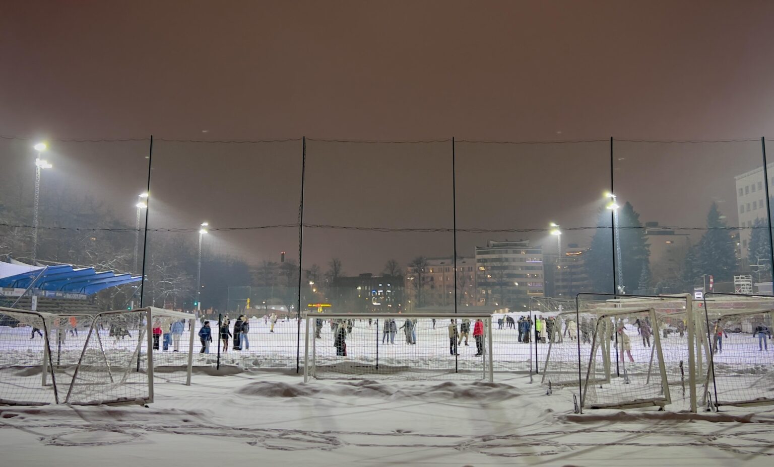 Brahe sports field in Helsinki. Great place for outdoor ice skating. https://liikunta.hel.fi/en/venues/tprek:41549