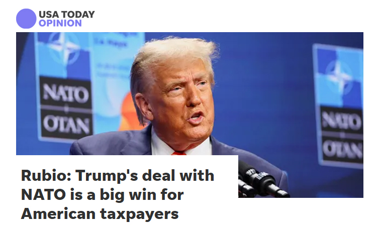 Marco Rubio: Trump defense deal with NATO is a big, beautiful win for America