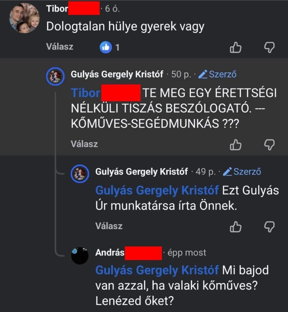 Kristóf Gergely Gulyás said that the view of the Tisza Party is that Dr. Dániel Molnár keeps interrupting and that he has anger management problems. Maybe he has them?