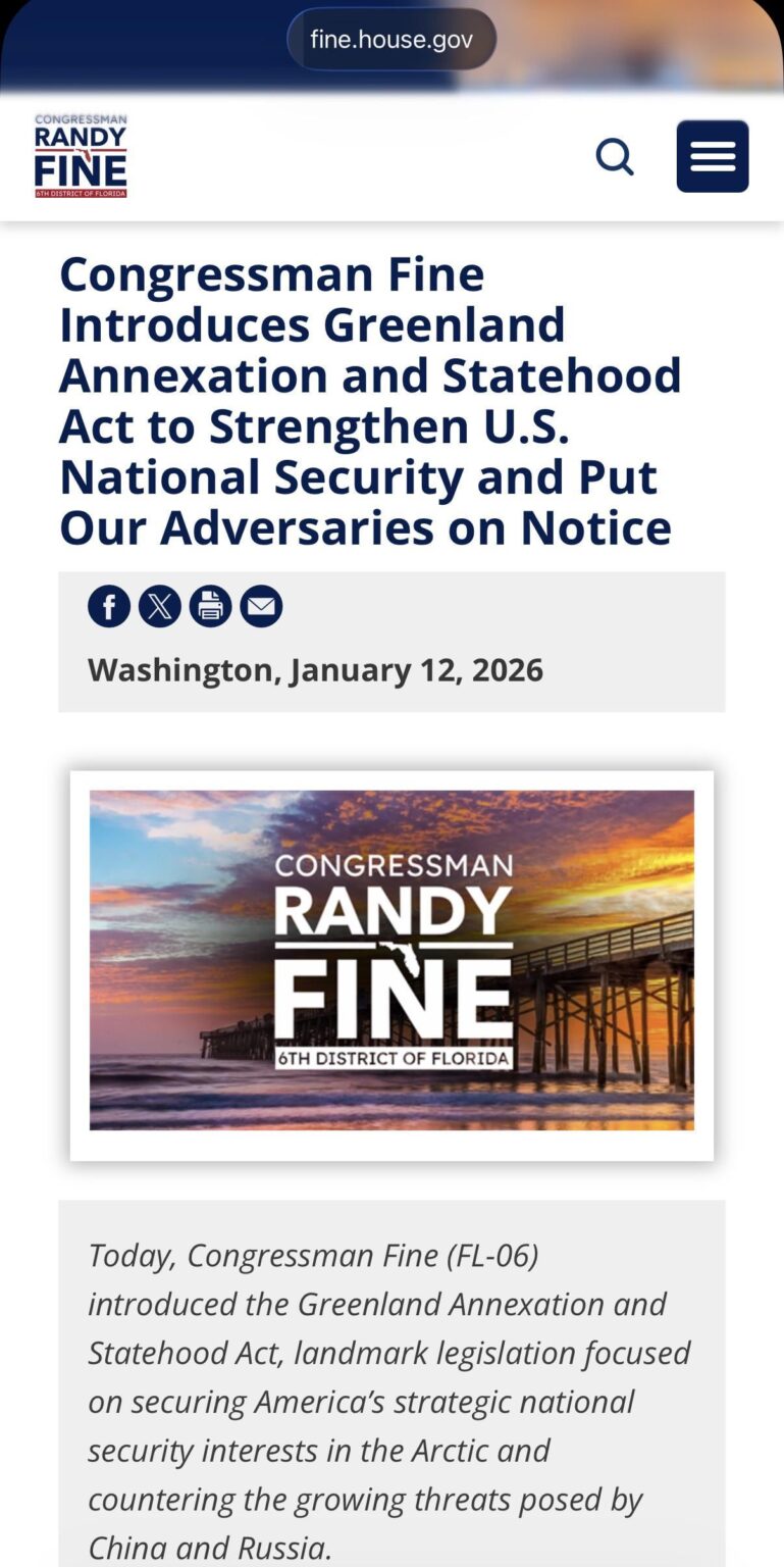 The US introduced a bill to annex Greenland. Welcome to the year 2026…