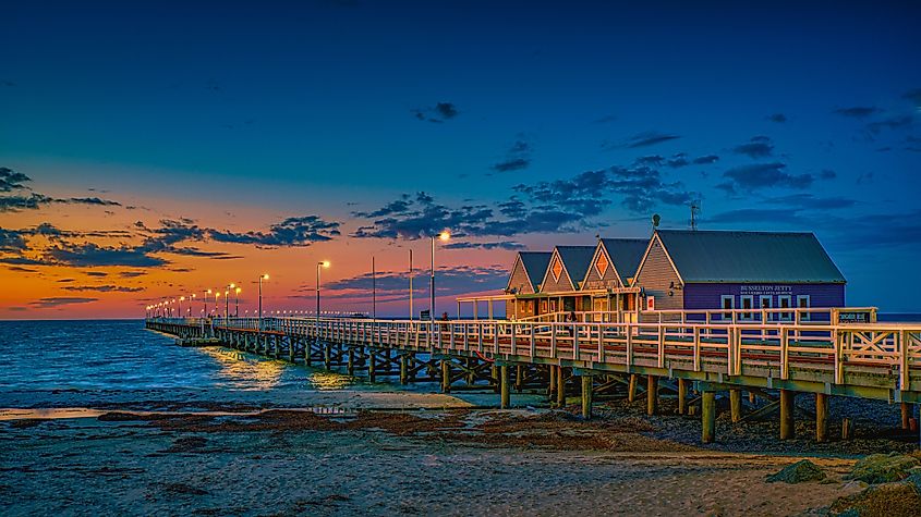 The Busselton Jetty in Busselton, Western Australia