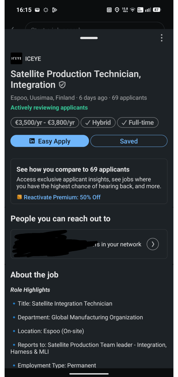 What’s up with ICEYE posting this job over and over again What's up with ICEYE posting this job over and over again