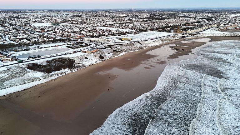 Temperatures plummeted across the UK. Pic: PA.