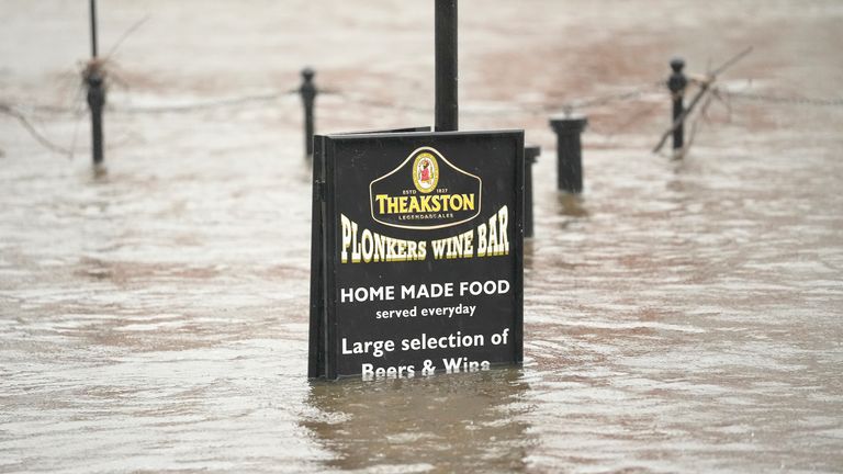 Flooding in York. Pic: PA