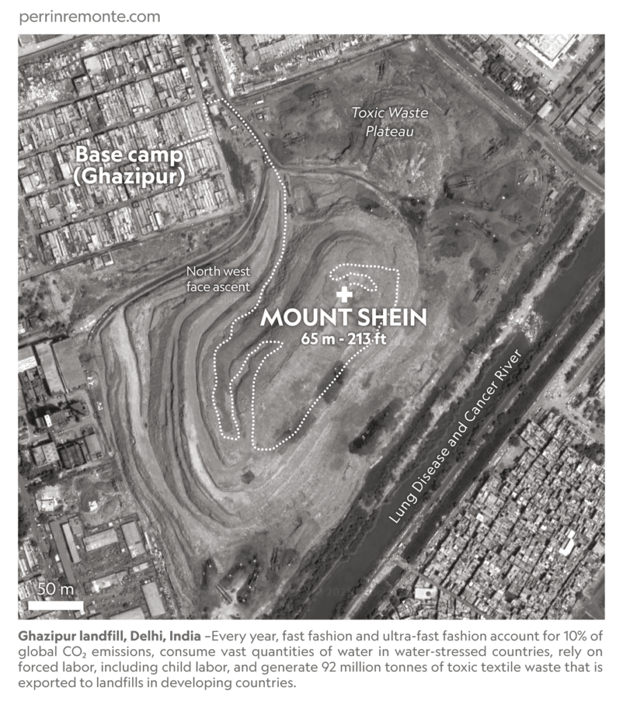 🍼🏔️ Map of Mount Shein (65 m), Mount Zara-H&M (36.5 m) and Mount Temu (62 m) – some of the world's yougest mountains ! [OC]