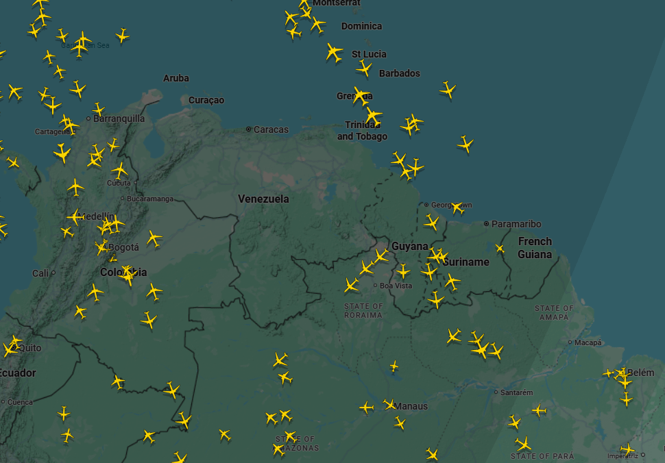 Commercial Airspace Over Venezuela Completely Clear