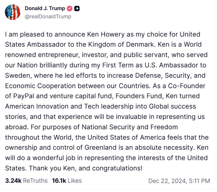 trump ken howery truth social