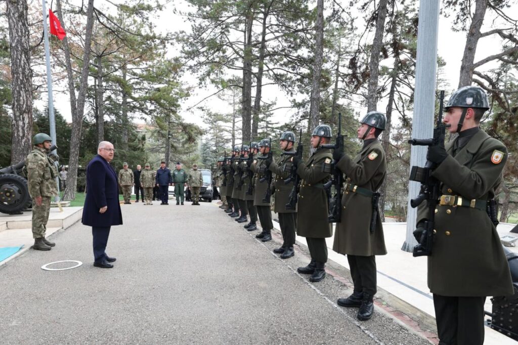 Türkiye says it will block terrorism, including SDF, in region Photo shows Turkish Defense Minister Yasar Guler during a visit to the Artillery and Missile School Command in the Polatli district near the capital Ankara, Türkiye, on Dec. 31, 2025. (AA Photo)