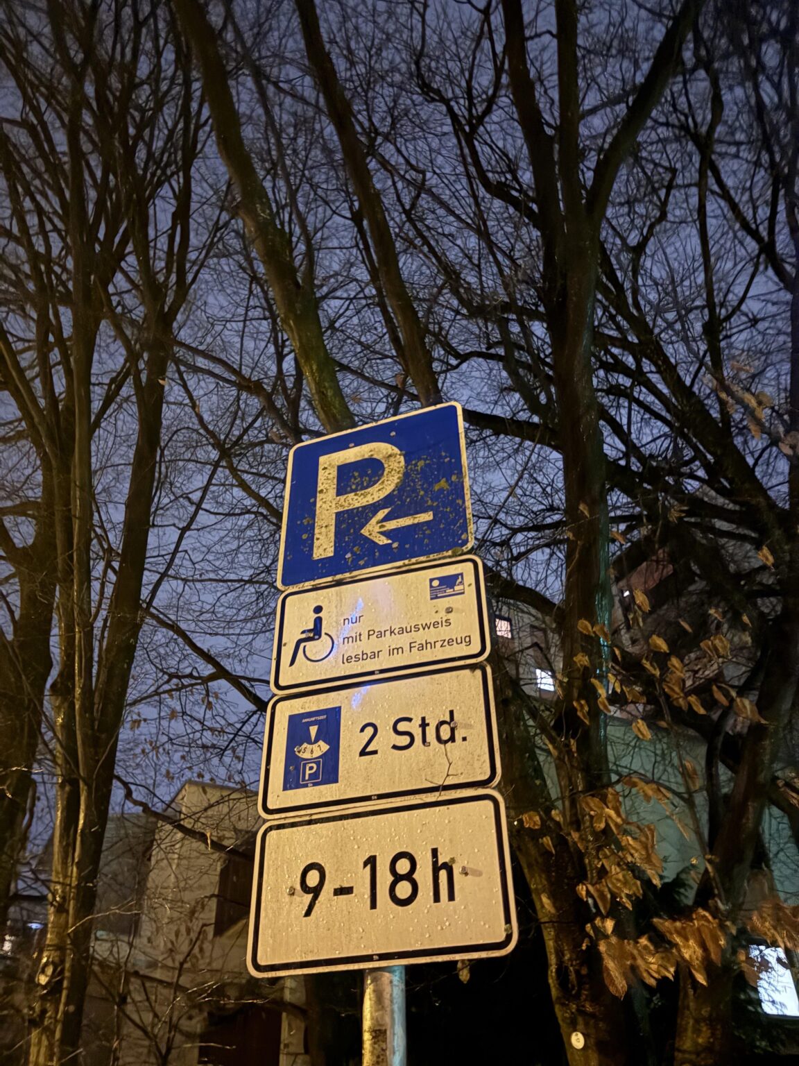 Query about parking sign