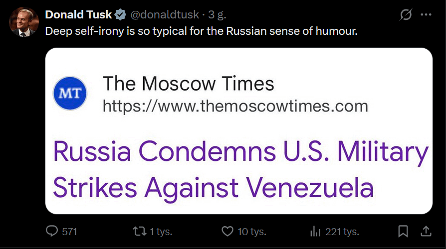 Prime Minister with a strong comment on the further undermining of the superpowers of international law