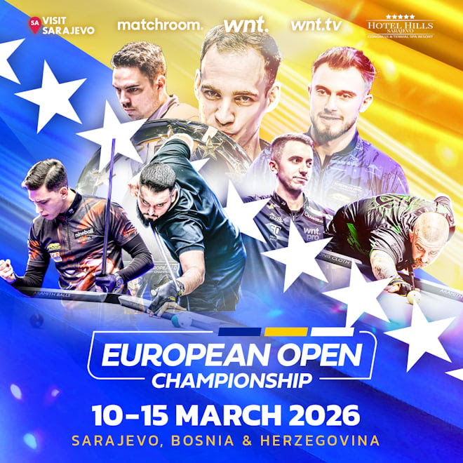 European Open Pool Championship Returns To Bosnia & Herzegovina, 10-15 March – Tickets On Sale Now - News