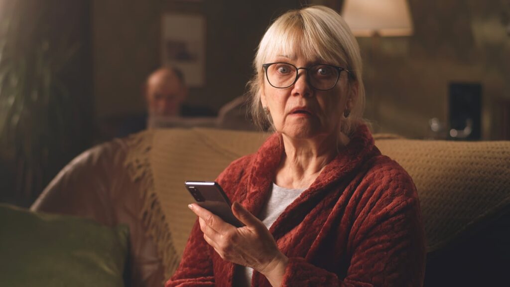 A worried investor looking at their portfolio.