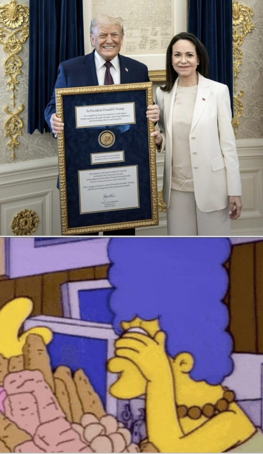 Warning: Trump has achieved peak cringe. Viewing this image may cause physical pain.