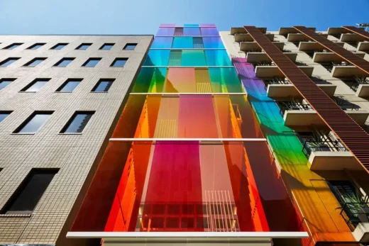 VERTICAL RAINBOW in Tokyo building colors