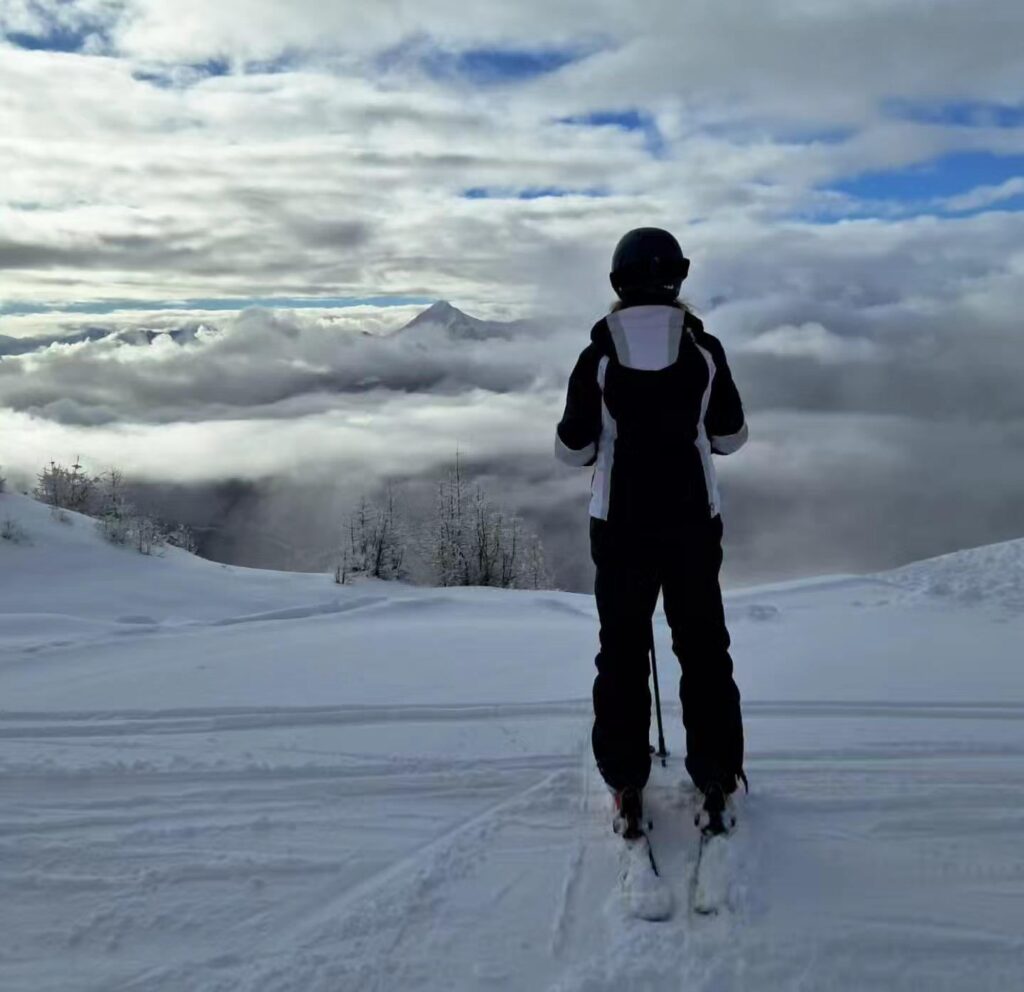 Finally a day of skiing in the Valtellina sky