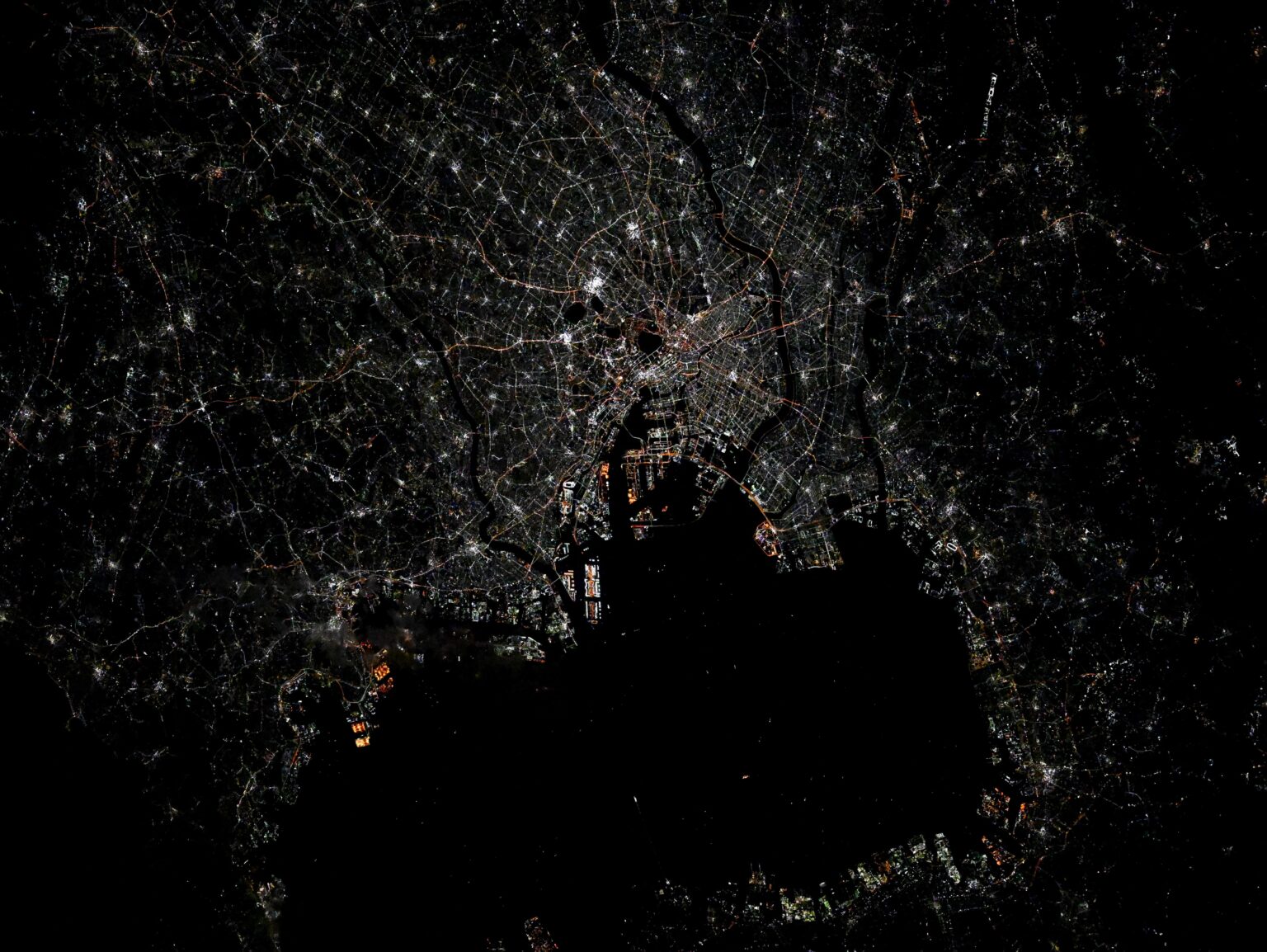 The nighttime lights of Tokyo, Japan as seen from the ISS