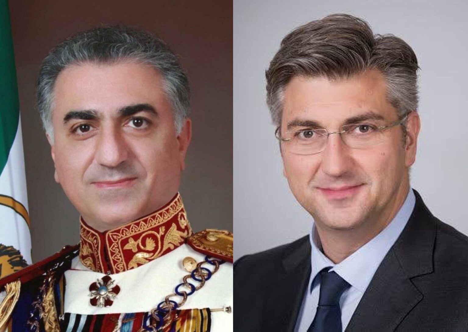 Princes Reza Pahlavi and Andrej Plenky