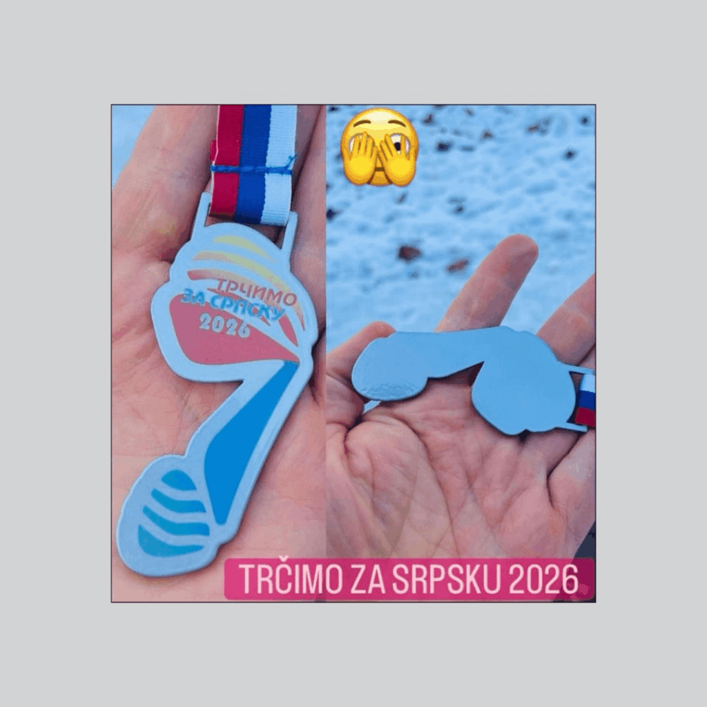 The mayor of Banja Luka personally designed the medal for the "Run for Serbia" event.
