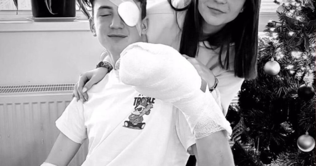 Fifteen-year-old Martin lost an eye and fingers. A firecracker exploded in his hand.