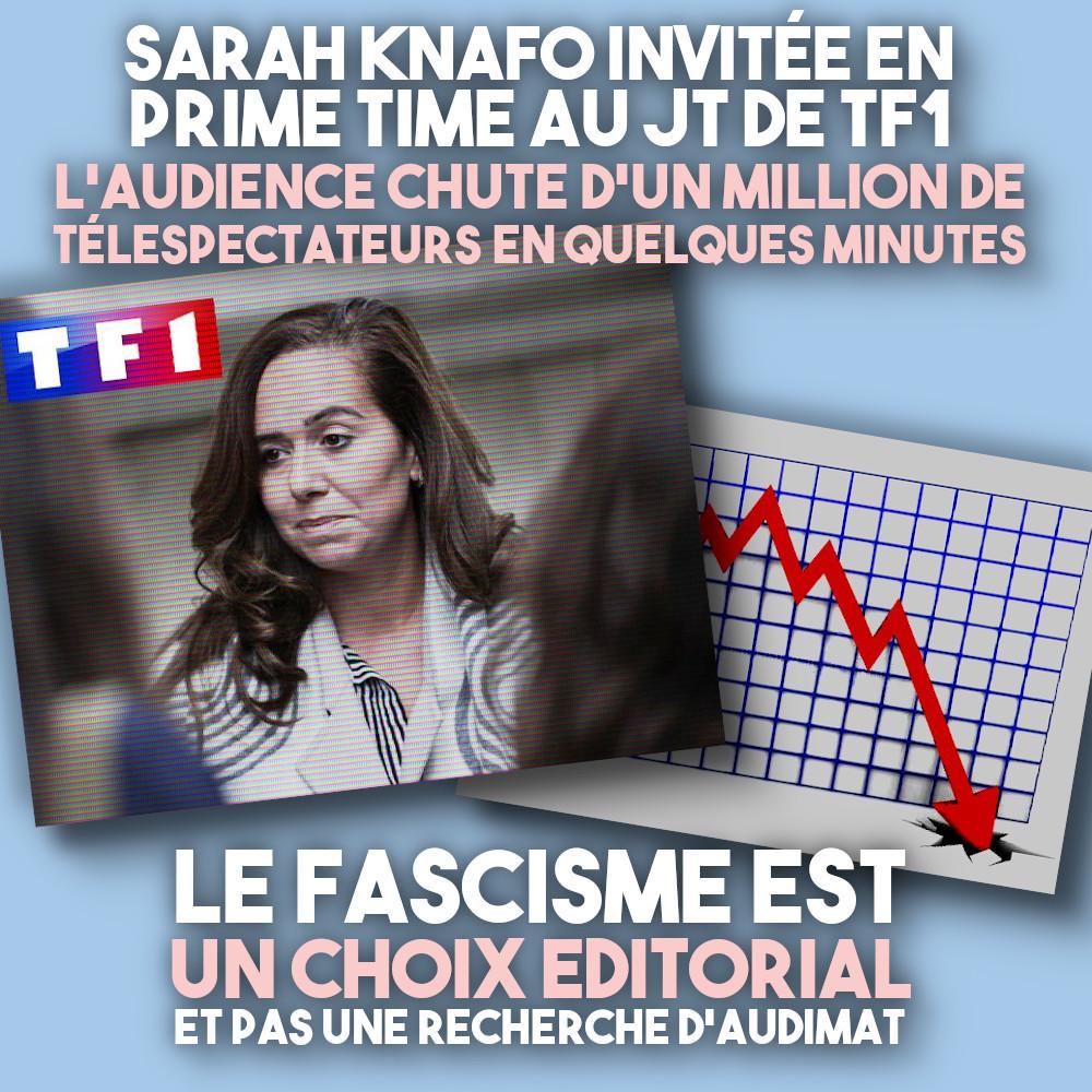 Knafo causes a collapse in ratings on TF1: fascism is an editorial choice