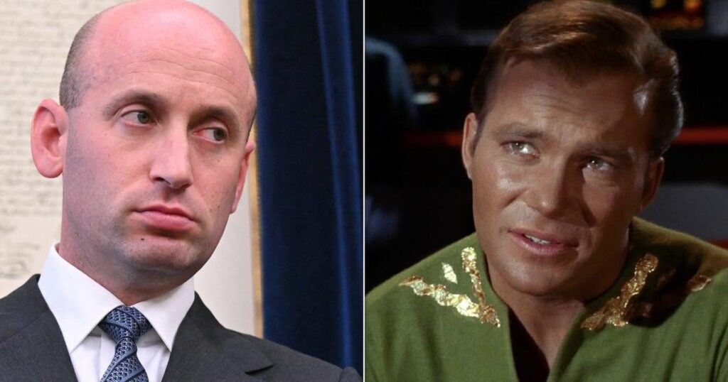 Stephen Miller Mocked For Begging William Shatner To Save 'Star Trek' From Wokeness